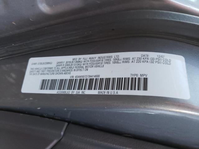 4S4WX97D784414699 - 2008 SUBARU TRIBECA LI GRAY photo 13