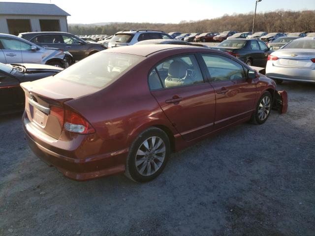 2HGFA1F99BH520703 - 2011 HONDA CIVIC EXL 栗色 照片 3
