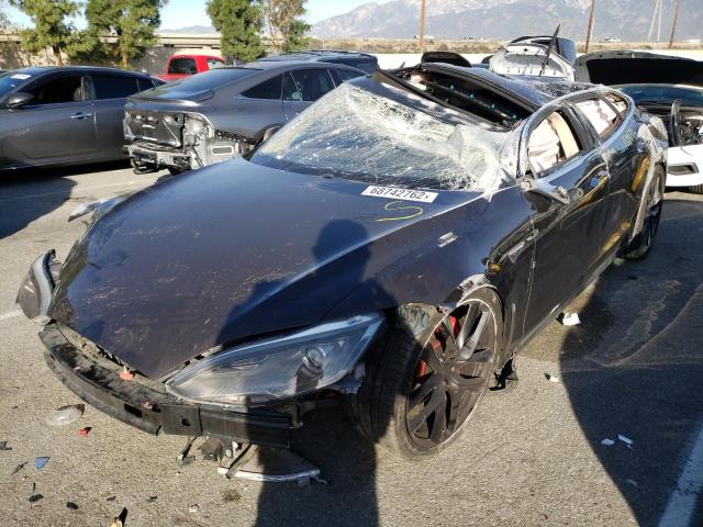 5YJSA1CG1DFP21648 - 2013 TESLA MODEL S Շագանակագույն լուսանկար 1