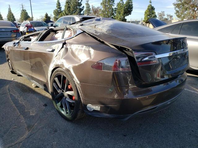 5YJSA1CG1DFP21648 - 2013 TESLA MODEL S Շագանակագույն լուսանկար 2