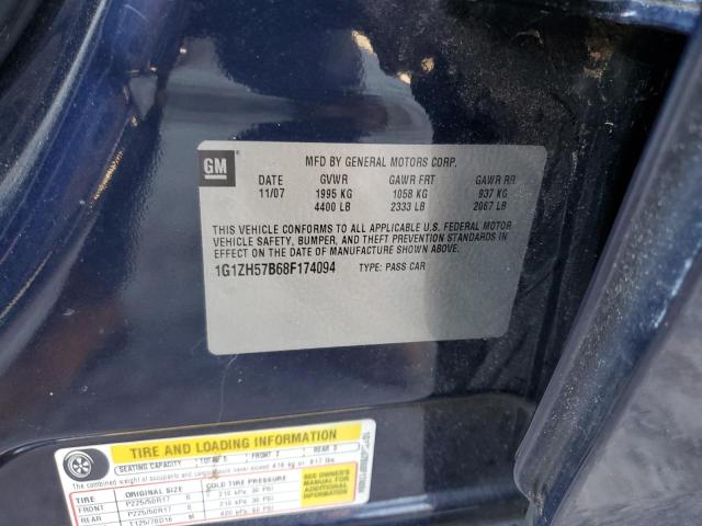 1G1ZH57B68F174094 - 2008 CHEVROLET MALIBU 1LT ლურჯი ფოტო 12