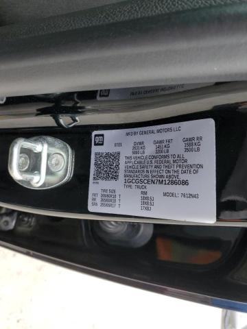 1GCGSCEN7M1286086 - 2021 CHEVROLET COLORADO L BLACK photo 12