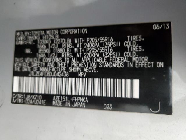 JTLZE4FE8DJ042438 - 2013 TOYOTA SCION XB فضي صورة 12