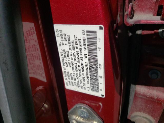 1HGCM56396A142612 - 2006 HONDA ACCORD SE RED photo 13