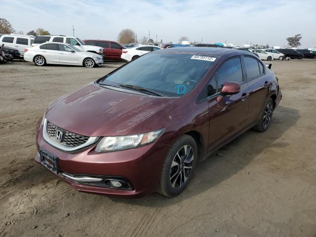 19XFB2F97DE202904 - 2013 HONDA CIVIC EXL كستنائي صورة 1