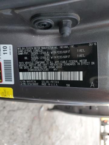 5TDKK3DC8GS752285 - 2016 TOYOTA SIENNA LE GRAY photo 13