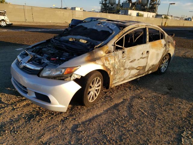 2HGFB2F98CH529722 - 2012 HONDA CIVIC EXL Gris photo 1