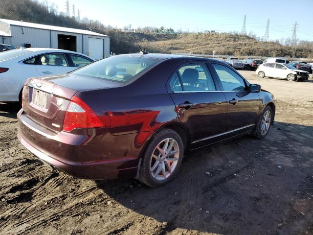 3FAHP0CGXBR171807 - 2011 FORD FUSION SEL BURGUNDY photo 3