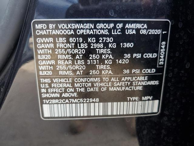 1V2BR2CA7MC522948 - 2021 VOLKSWAGEN ATLAS SEL Qara foto 13