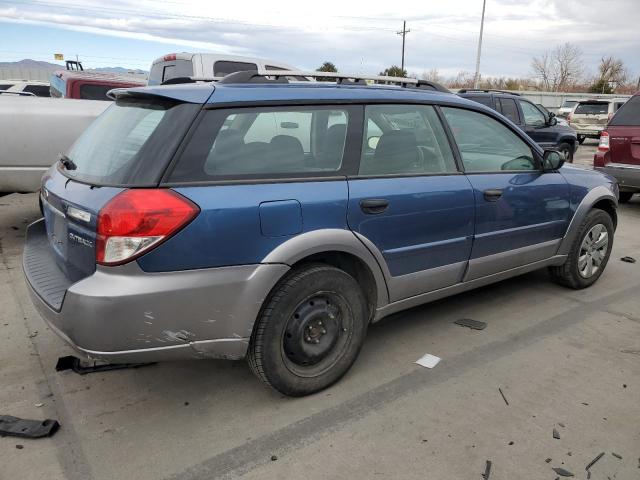 4S4BP60C087357744 - 2008 SUBARU OUTBACK BLUE photo 3