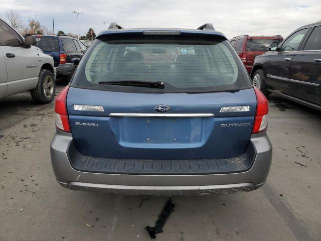 4S4BP60C087357744 - 2008 SUBARU OUTBACK BLUE photo 6