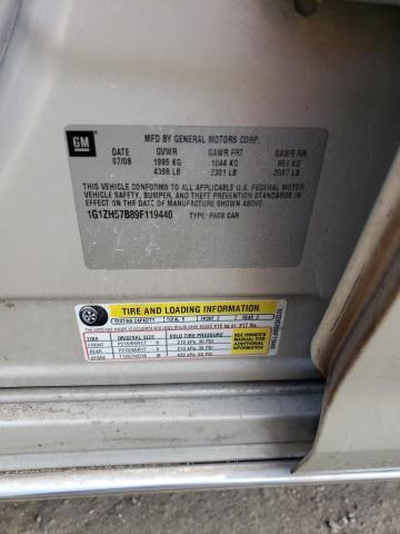 1G1ZH57B89F119440 - 2009 CHEVROLET MALIBU 1LT TAN photo 12