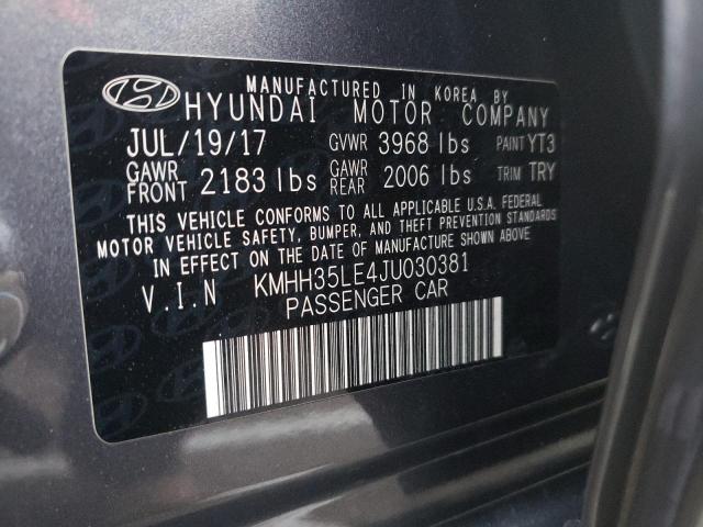 KMHH35LE4JU030381 - 2018 HYUNDAI ELANTRA GT GRAY photo 13