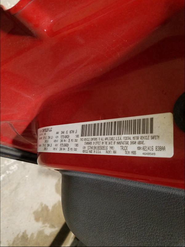 1D7HA18N18S569516 - 2008 DODGE RAM 红色 照片 10