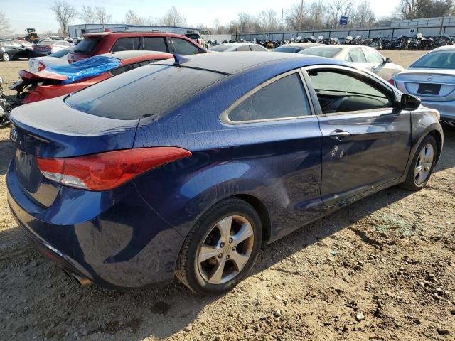 KMHDH6AE4DU014615 - 2013 HYUNDAI ELANTRA CO BLUE photo 3