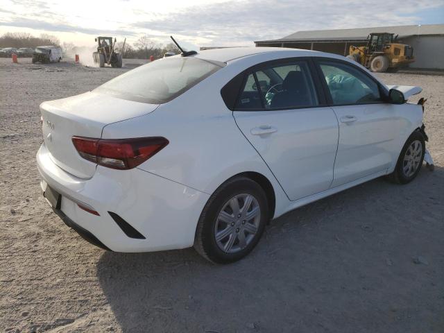 3KPA24AD5NE481420 - 2022 KIA RIO LX WHITE photo 3