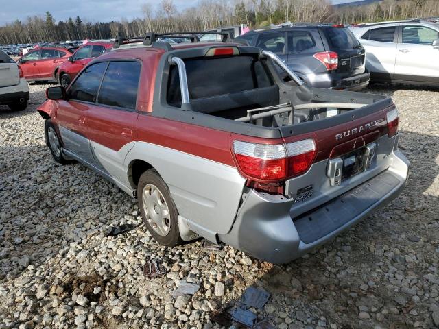 4S4BT61C737100597 - 2003 SUBARU BAJA RED photo 2