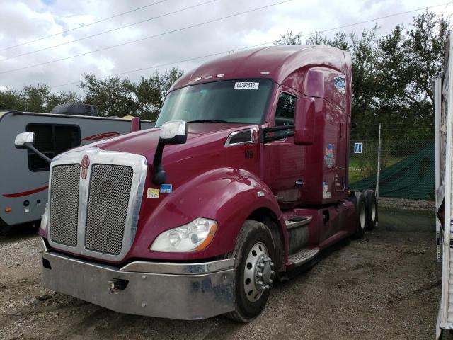 1XKYD49X2JJ186042 - 2018 KENWORTH CONSTRUCTI BURGUNDY photo 2