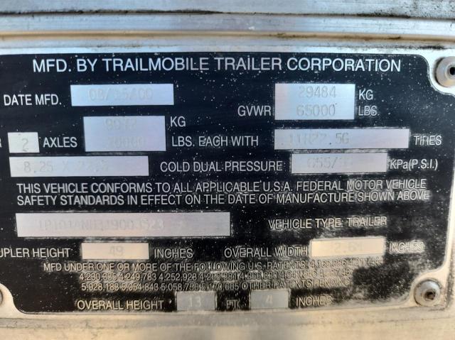 1PT01ANH319003523 - 2001 TRAIL KING TRAILER WHITE photo 10