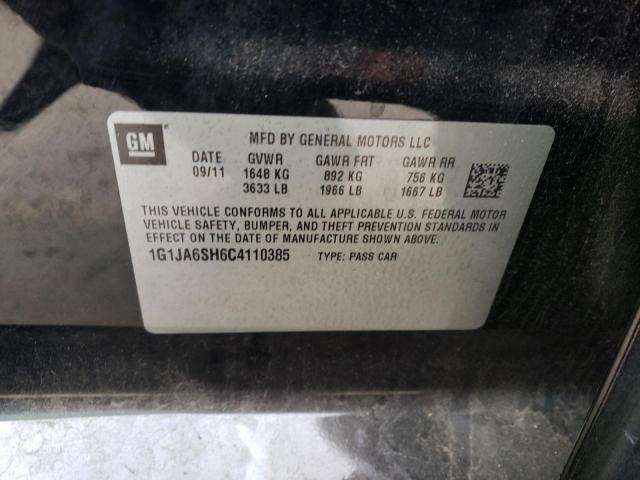 1G1JA6SH6C4110385 - 2012 CHEVROLET SONIC LS BLACK photo 12