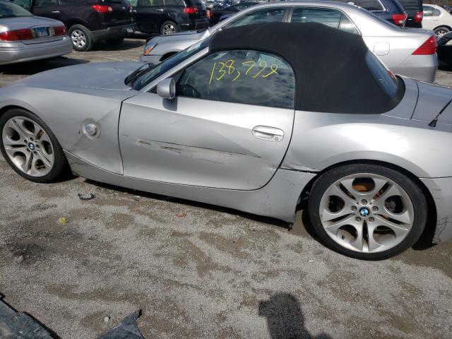 4USBT53525LU10996 - 2005 BMW Z4 3.0 SILVER photo 9