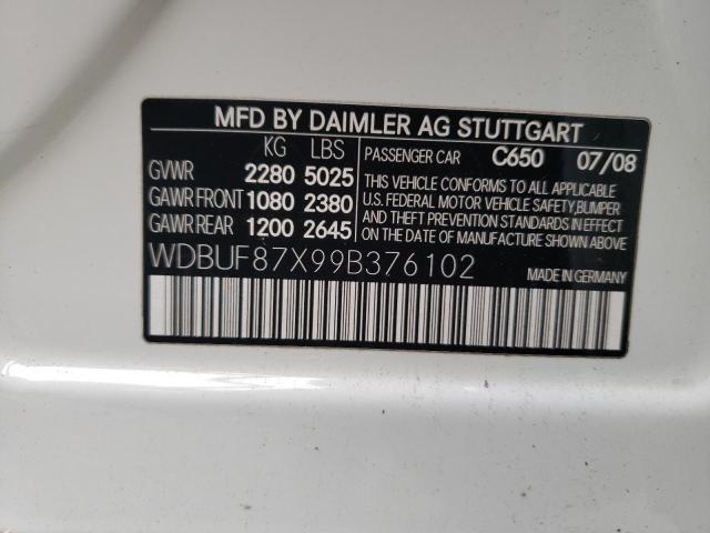 WDBUF87X99B376102 - 2009 MERCEDES-BENZ E350 WHITE photo 13