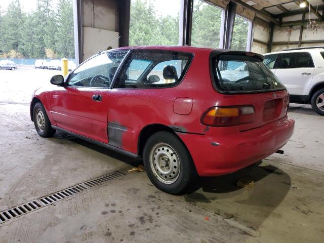 2HGEH235XSH502774 - 1995 HONDA CIVIC CX RED photo 2