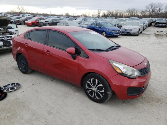 KNADM4A37E6400175 - 2014 KIA RIO LX RED photo 4