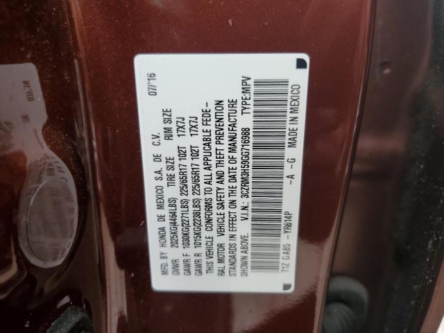 3CZRM3H59GG716988 - 2016 HONDA CR-V EX BURGUNDY photo 13