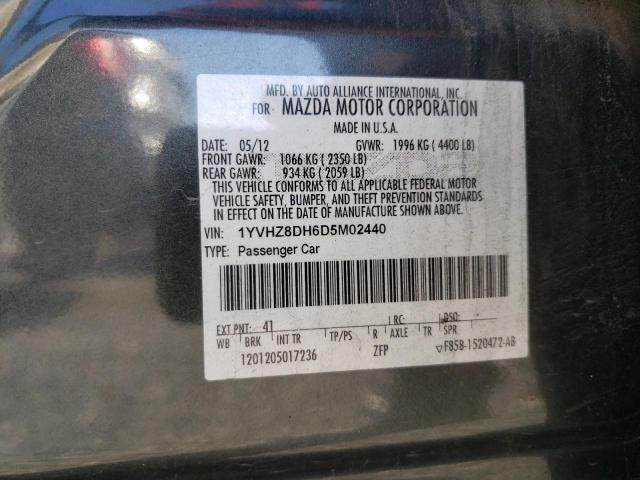 1YVHZ8DH6D5M02440 - 2013 MAZDA 6 TOURING გრაფიტი ფოტო 13