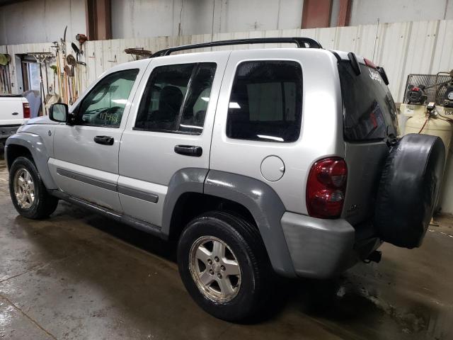 1J4GL48K35W530187 - 2005 JEEP LIBERTY SP SILVER photo 2