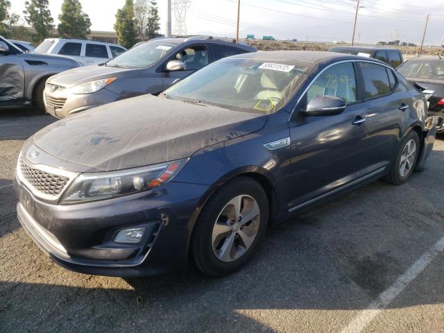 KNAGM4AD7E5063941 - 2014 KIA OPTIMA HYB BLUE photo 1