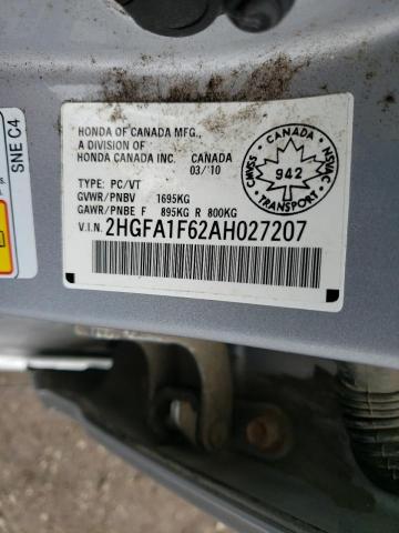 2HGFA1F62AH027207 - 2010 HONDA CIVIC LX-S Gümüş foto 13