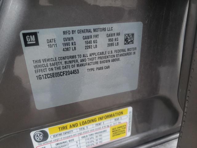 1G1ZC5E05CF204453 - 2012 CHEVROLET MALIBU 1LT 棕色 照片 12