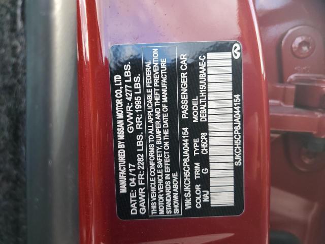 SJKCH5CP8JA044154 - 2018 INFINITI QX30 BASE RED photo 12