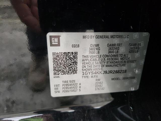 1GYS4KKJ9JR288218 - 2018 CADILLAC ESCALADE E შავი ფოტო 13
