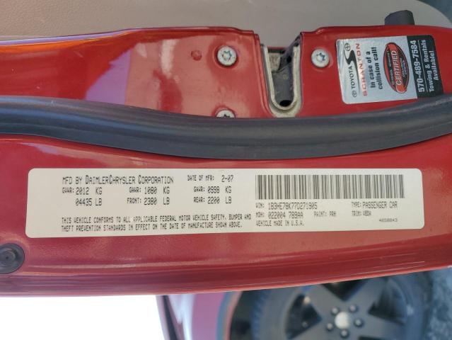 1B3HE78K77D271905 - 2007 DODGE CALIBER R/ RED photo 13