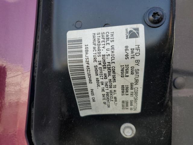 1G8AJ52F45Z183402 - 2005 SATURN ION LEVEL Bordo foto 12