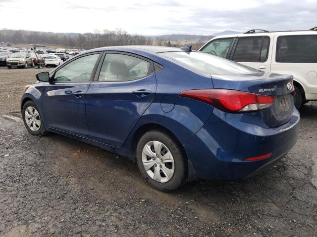 5NPDH4AE1GH788246 - 2016 HYUNDAI ELANTRA SE BLUE photo 2