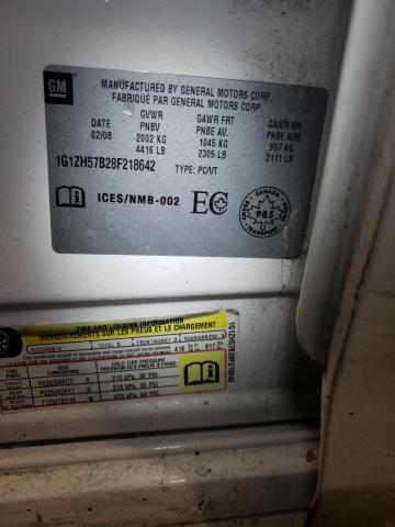 1G1ZH57B28F218642 - 2008 CHEVROLET MALIBU 1LT 白色 照片 12