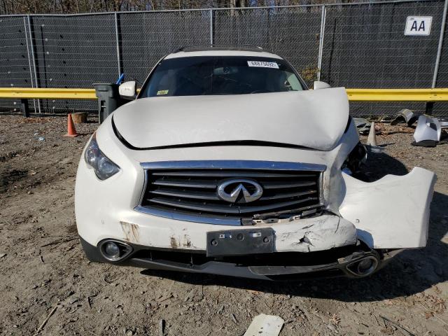 JN8CS1MWXDM170302 - 2013 INFINITI FX37 WHITE photo 5