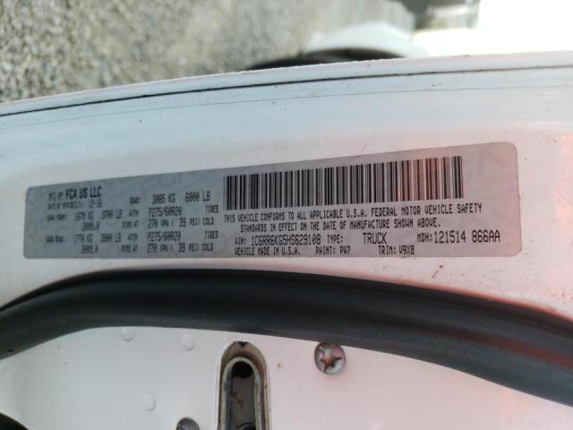 1C6RR6KG5HS629108 - 2017 RAM RAM TRUCK WHITE photo 12