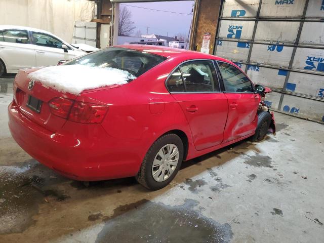 3VW2K7AJ9DM266992 - 2013 VOLKSWAGEN JETTA BASE RED photo 3