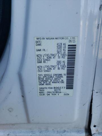 1N6AF0LY0GN800277 - 2016 NISSAN NV 2500 S WHITE photo 10