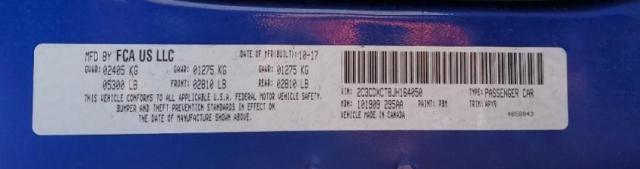 2C3CDXCT8JH164050 - 2018 DODGE CHARGER R/ BLUE photo 12