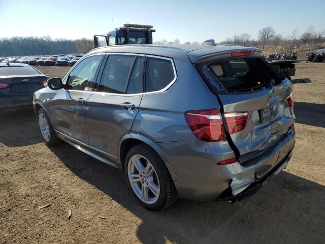 5UXWX7C54E0E80381 - 2014 BMW X3 XDRIVE3 SILVER photo 2