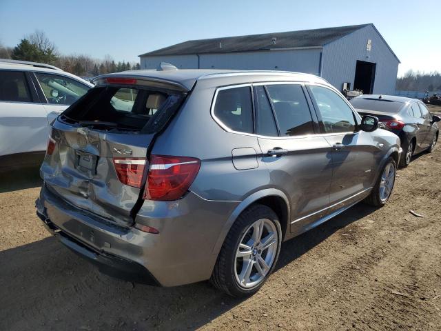 5UXWX7C54E0E80381 - 2014 BMW X3 XDRIVE3 SILVER photo 3