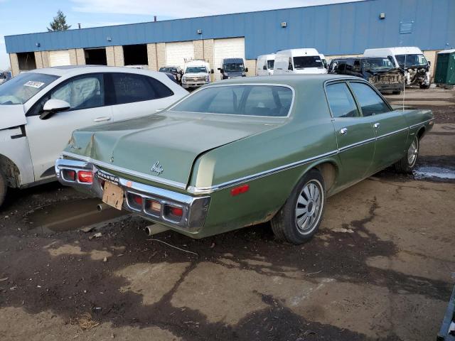 WH41G2G210603 - 1972 DODGE CORONET GREEN photo 3