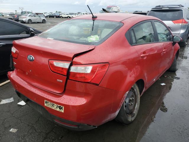 KNADM4A38D6254125 - 2013 KIA RIO LX RED photo 3