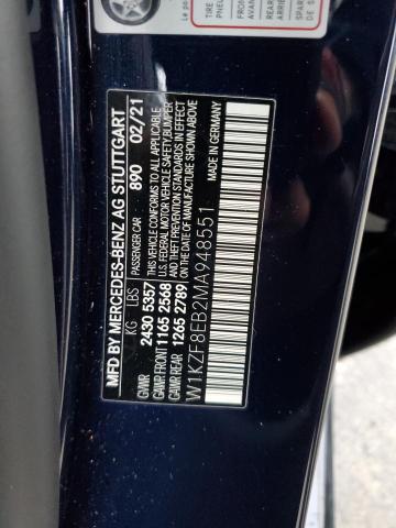 W1KZF8EB2MA948551 - 2021 MERCEDES-BENZ E 350 4MAT BLUE photo 12